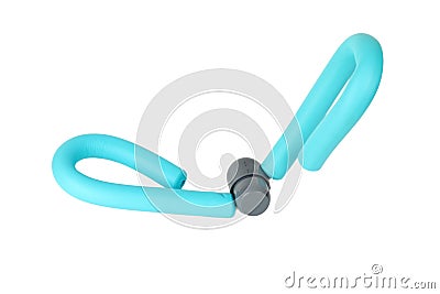 A blue body exercising flexor Stock Photo