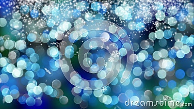 Blue bokeh background created by neon lights. 4K Stock Photo