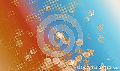 Blue bokeh background horizontal backdrop with copy space for text or image Stock Photo
