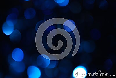 Blue bokeh circles close-up. Festive background Stock Photo