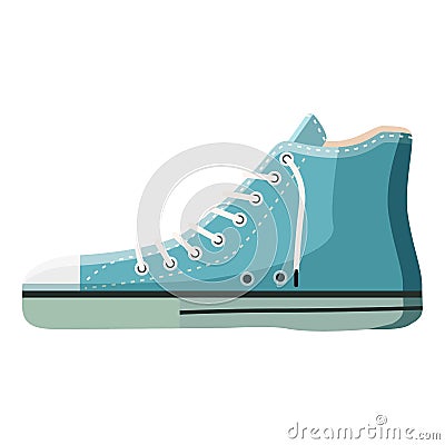 Blue boot icon, cartoon style Vector Illustration