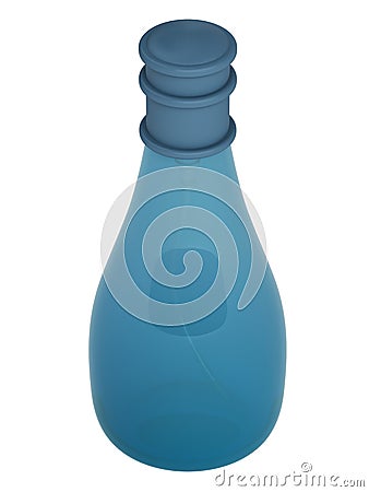 Blue bottle parfume Stock Photo