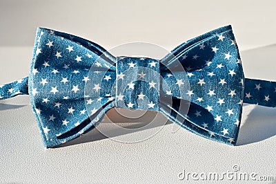 Blue bow tie Stock Photo