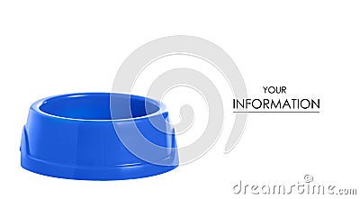 Blue bowl for food for cats and dogs pattern Stock Photo