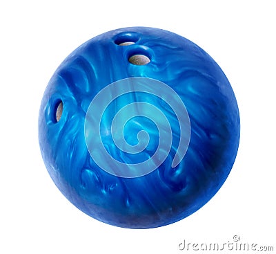 Blue bowling ball Stock Photo
