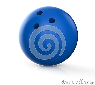 Blue bowling ball Stock Photo