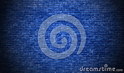 Blue brick wall texture background Stock Photo