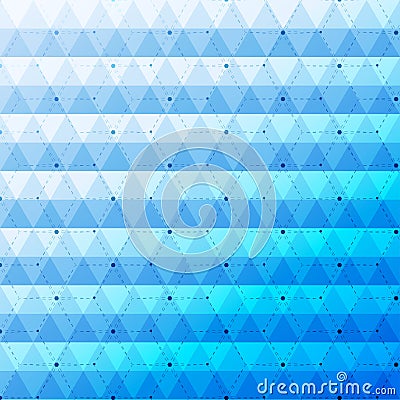 Blue bright abstract triangles seamless pattern background Vector Illustration