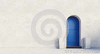 Blue british house door Stock Photo