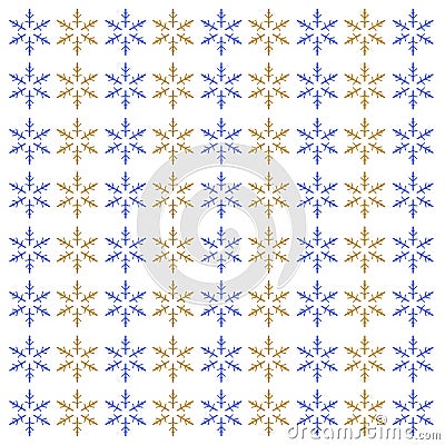 Blue Brown Snowflakes Pattern Texture Background Vector Illustration