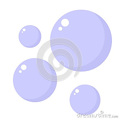 Blue bubble set on white background Vector Illustration