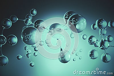 Blue bubble wallpaper Stock Photo