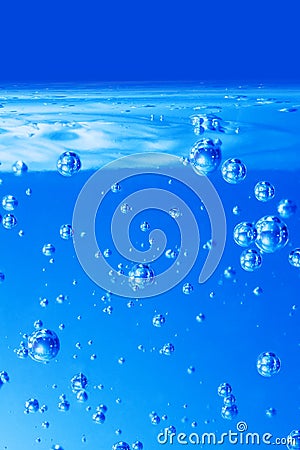 Blue bubbles Stock Photo