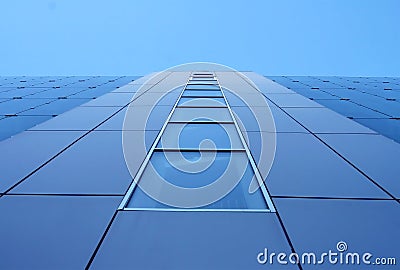 Blue building wall Stock Photo