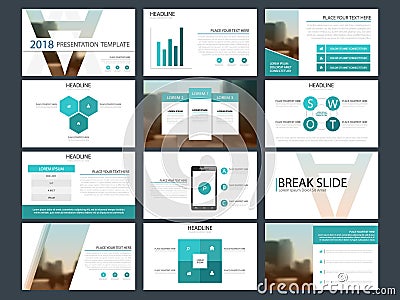 Blue Bundle infographic elements presentation template. Vector Illustration