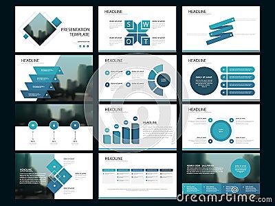 Blue Bundle infographic elements presentation template. business annual report, brochure, leaflet, advertising flyer, Vector Illustration