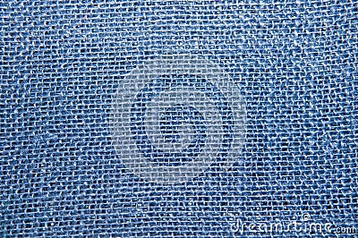 Blue Burlap Texture Stock Photo