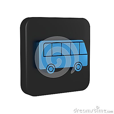 Blue Bus icon isolated on transparent background. Transportation concept. Bus tour transport sign. Tourism or public Stock Photo