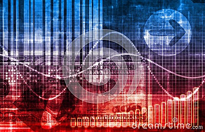 Blue Business System Abstract Background Stock Photo