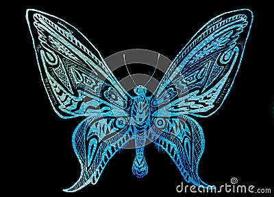 Blue butterfly Stock Photo