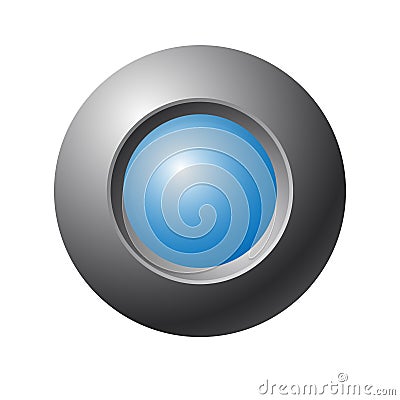 Blue button. Vector illustration Vector Illustration