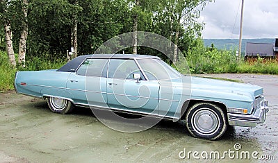 Blue Cadillac Editorial Stock Photo