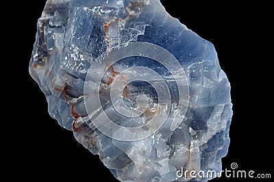 Blue Calcite Closeup Stock Photo