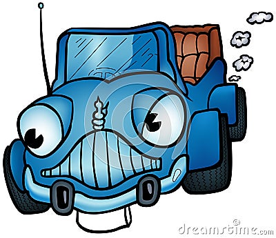 Blue Car Vector Illustration