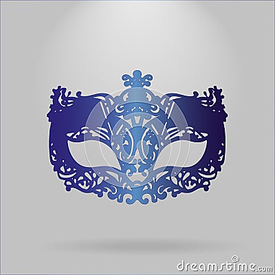 Blue Carnival Mask Stock Photo