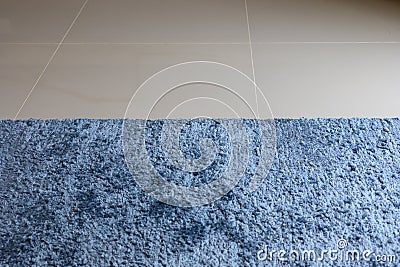 Blue carpet softness texture decoration floor interior Stock Photo