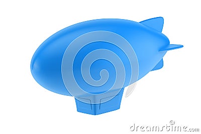 Blue cartoon airship Stock Photo