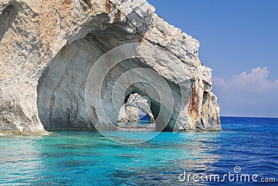 Blue caves on Zakynthos island, Greece Stock Photo