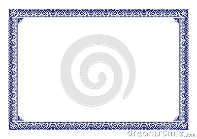 Blue Certificate of Appreciation Border Vector Illustration