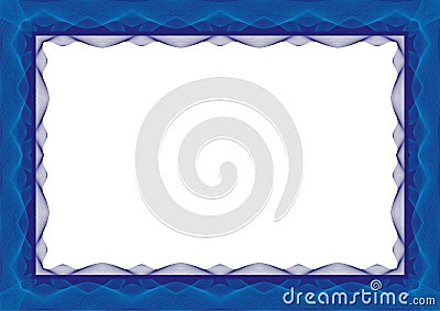 Blue Certificate or diploma template frame - border Stock Photo