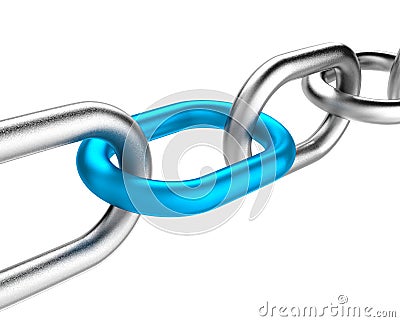 Blue Chain Link Stock Photo