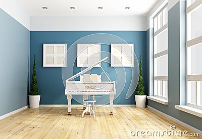 Blue chamber music Stock Photo