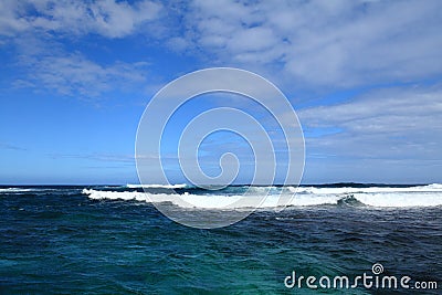 A blue charming sea with wave Stock Photo