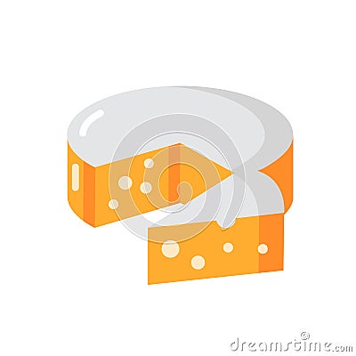 Blue cheese vector flat color icon Vector Illustration
