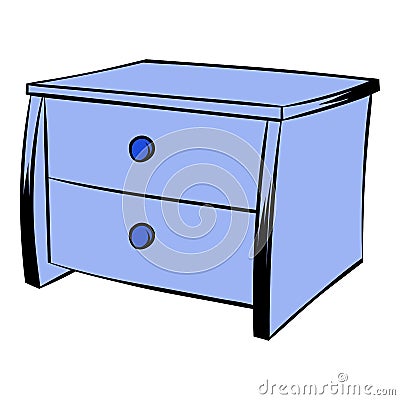 Blue chest icon cartoon Vector Illustration