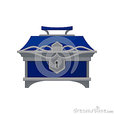 Blue chest on white background. Vector illustration. Vector Illustration