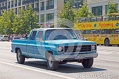 Blue Chevrolet C K Pickup 2500 C20 Editorial Stock Photo