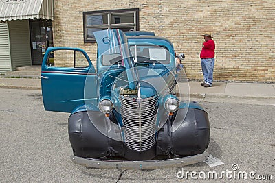 1938 Blue Chevy Coupe Front View Editorial Stock Photo