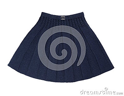 Blue children knit skirt Stock Photo