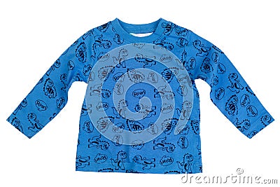 Blue children shirt, isolate Stock Photo