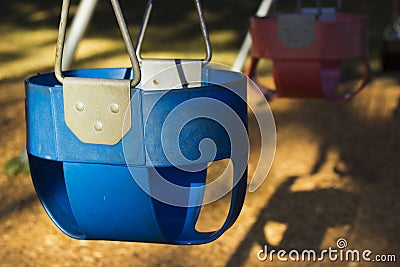 A blue childs swing Stock Photo