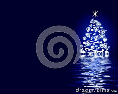 Blue Christmas Background Stock Photo