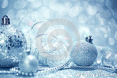 Blue Christmas background Stock Photo