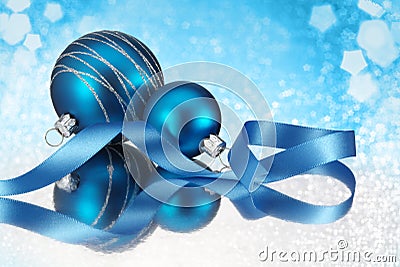 Blue Christmas Bauble Stock Photo