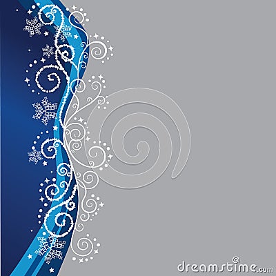 Blue Christmas border Vector Illustration