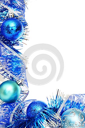 Blue Christmas border Stock Photo